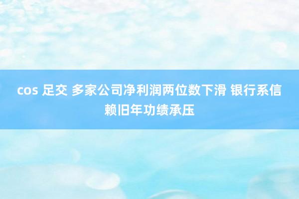 cos 足交 多家公司净利润两位数下滑 银行系信赖旧年功绩承压